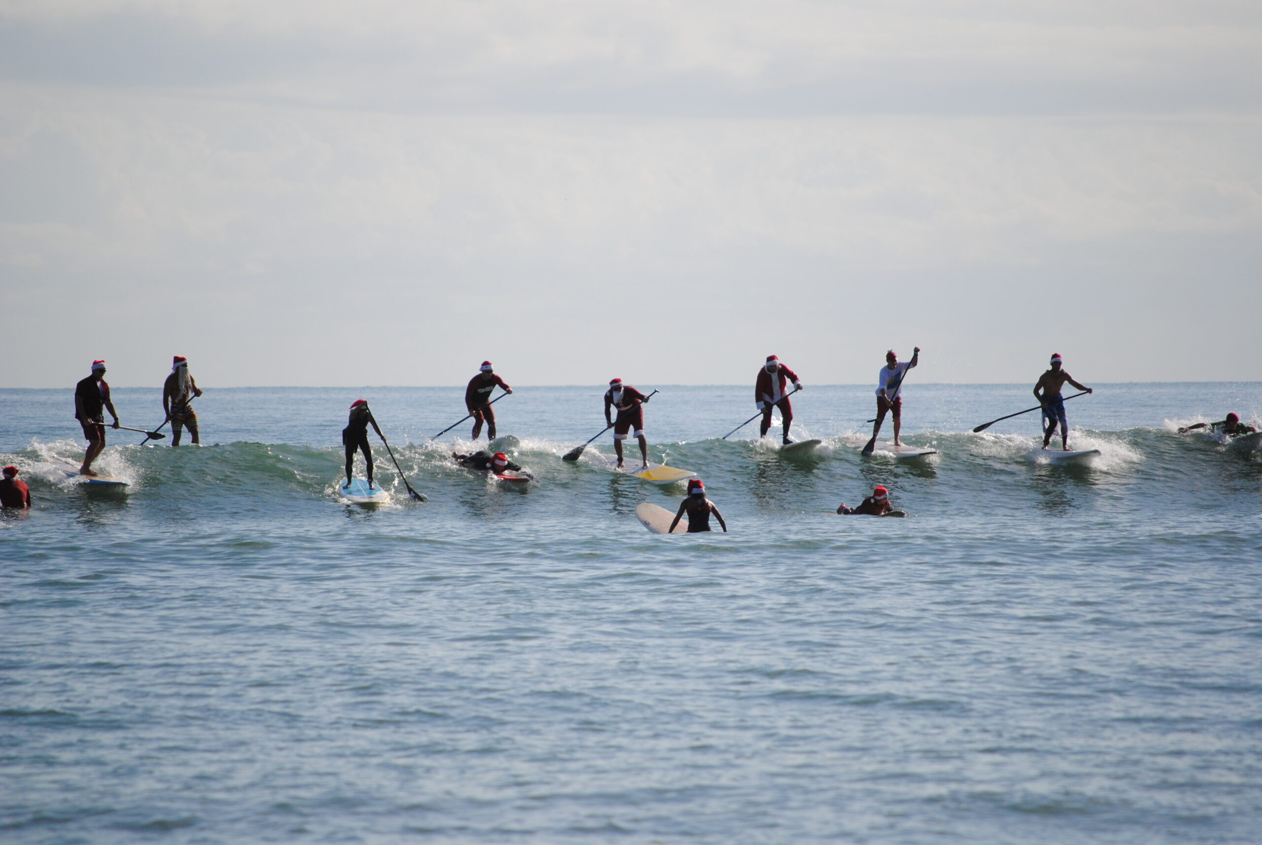 Surfing Santas