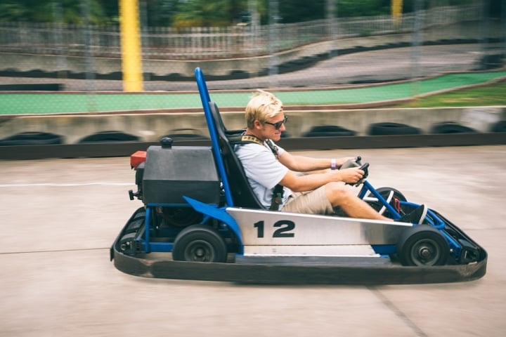 Andretti Thrill Park Man Riding Go Kart
