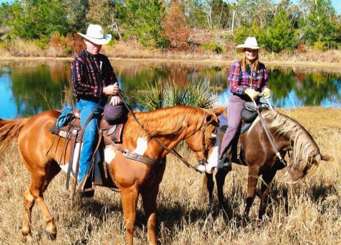 Desert Acres Stables Couple Horseback Riding