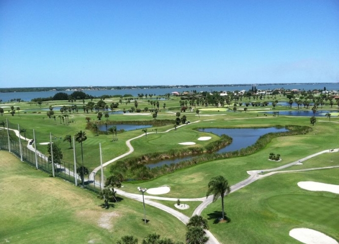 Cocoa Beach Country Club Links View From Sky