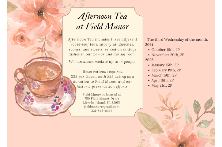 Afternoon Tea Field Manor Flyer