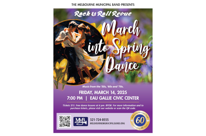 Rock & Roll Revue March into Spring Dance Flyer