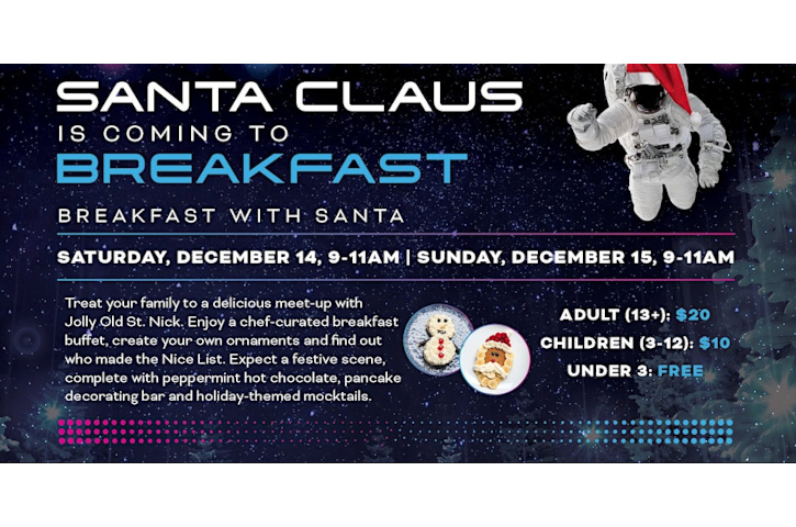 Breakfast with Santa at the Space Bar Flyer