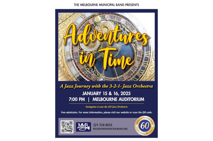 3-2-1 Jazz Orchestra Adventures in Time Flyer