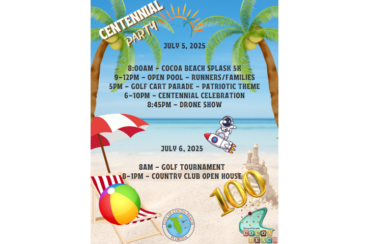 Cocoa Beach Centennial Celebration Flyer