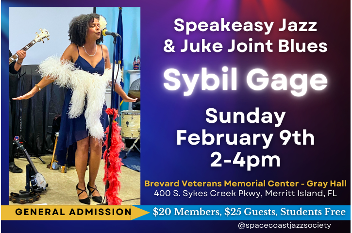 Speak Easy Jazz & Juke Joint Blues with Sybil Gage Flyer