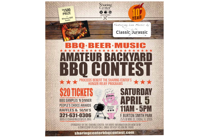 10th Annual Sharing Center Backyard BBQ Contest Flyer