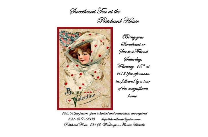 Sweetheart Tea at the Pritchard House Flyer