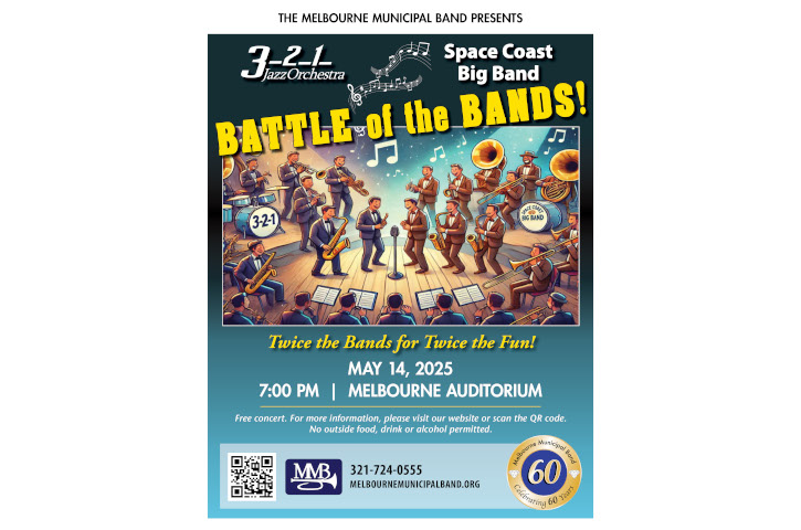 3-2-1 Jazz Orchestra Battle of the Bands Flyer