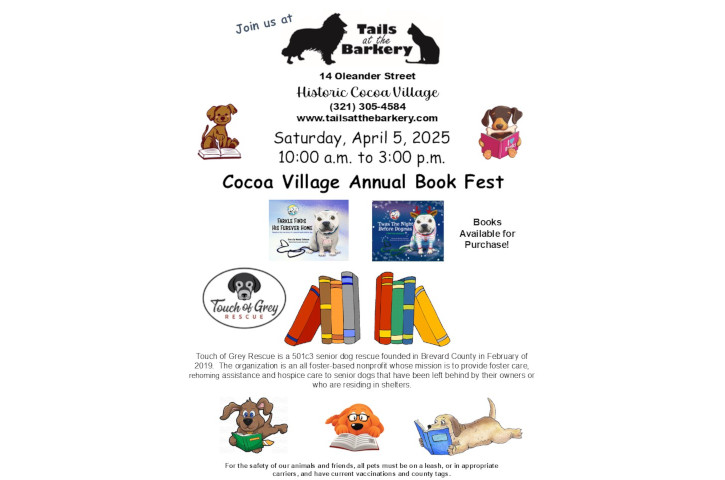 Cocoa Village Annual Book Fest Flyer